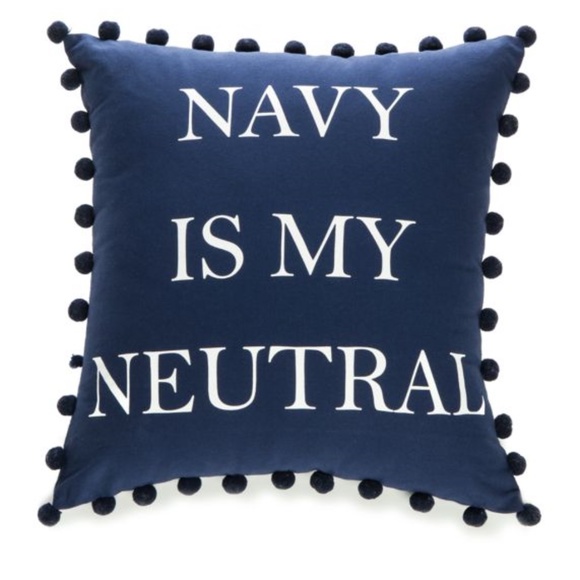 Crown & Ivy preppy navy/pink sweater with seashell - Picture 6 of 6